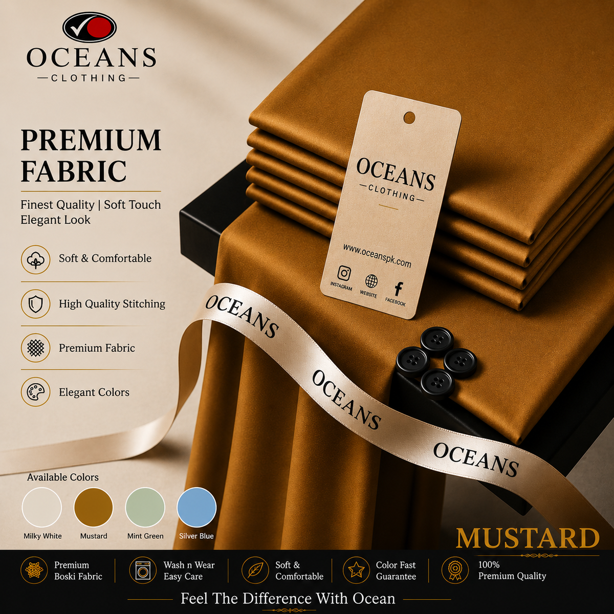 Mustard Wash n Wear Boski