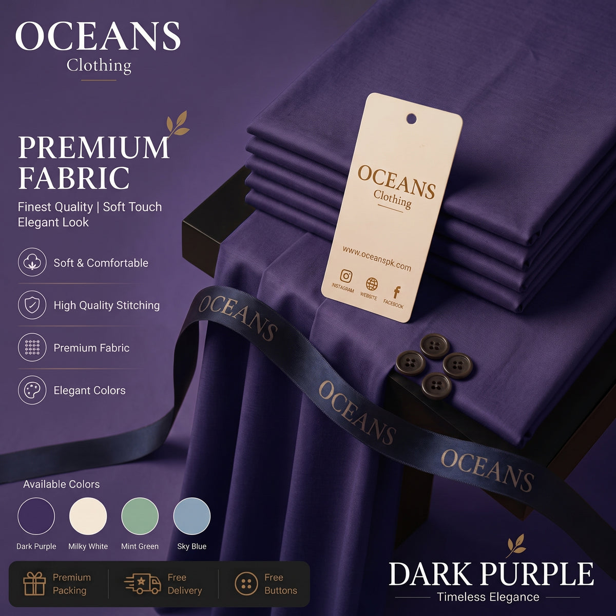 Dark Purple Wash n Wear Boski