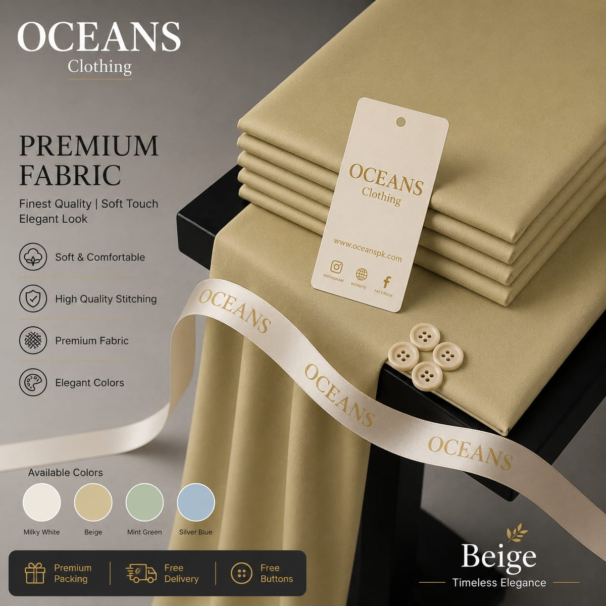 Beige Wash n Wear Boski