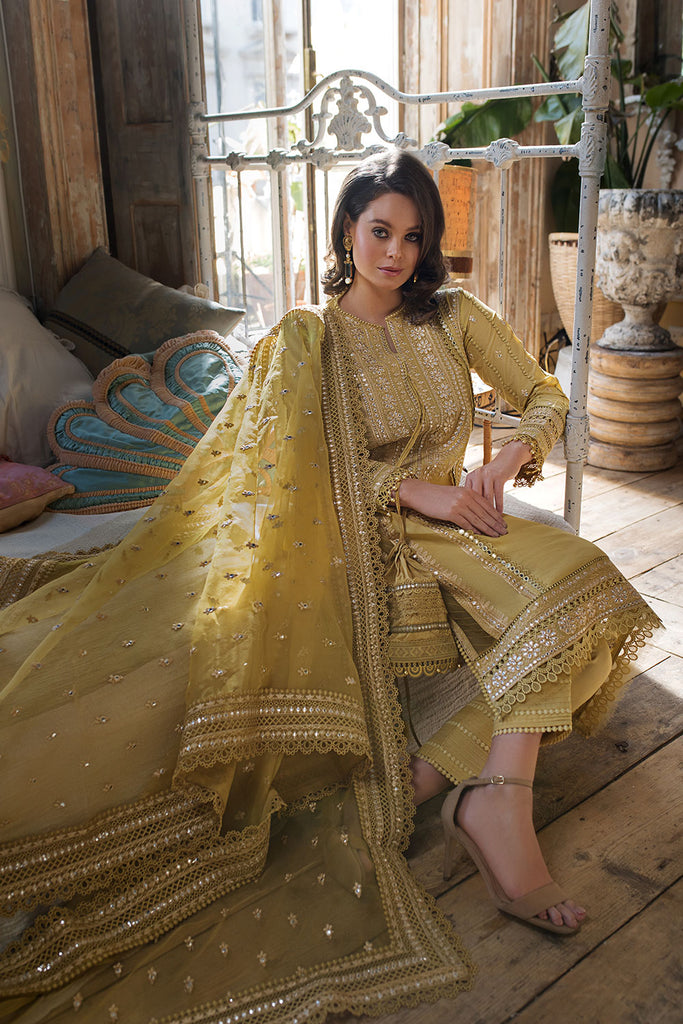 Lawn - 3 Piece Unstitched Embroided Suit ( Embroided Organza Dupatta) SB-1342