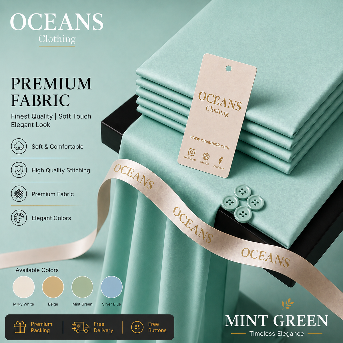 Mint Green Wash n Wear Boski