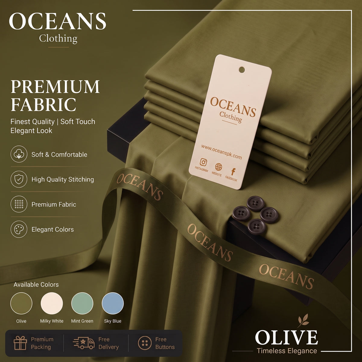Olive Wash n Wear Boski