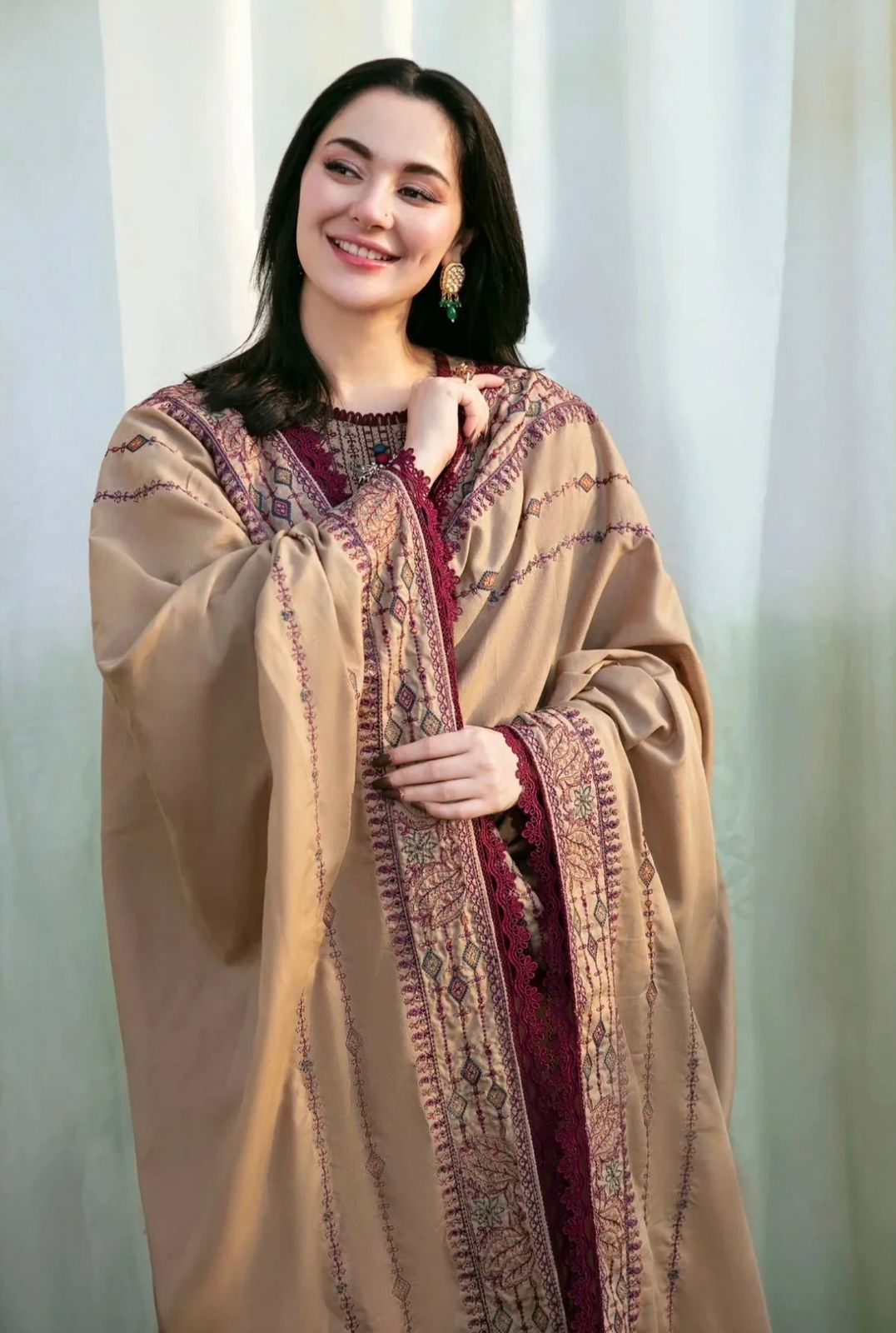 3 Piece - Unstitched Fully Embroidered Dhanak Fabric FL-895