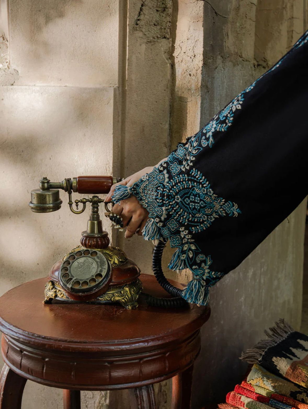 3 Piece - Unstitched Fully Embroidered Dhanak Fabric IZ-160