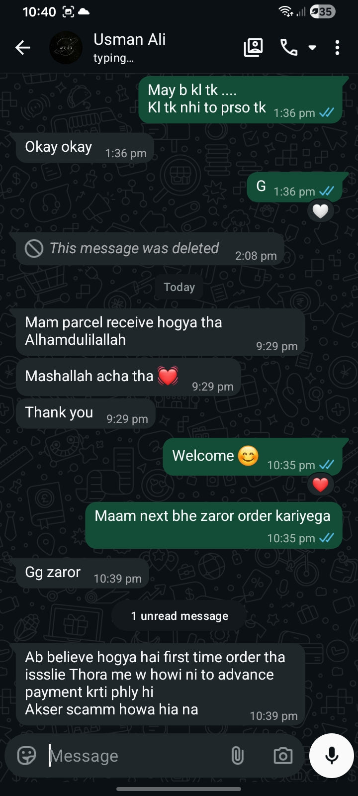 Customer review photo