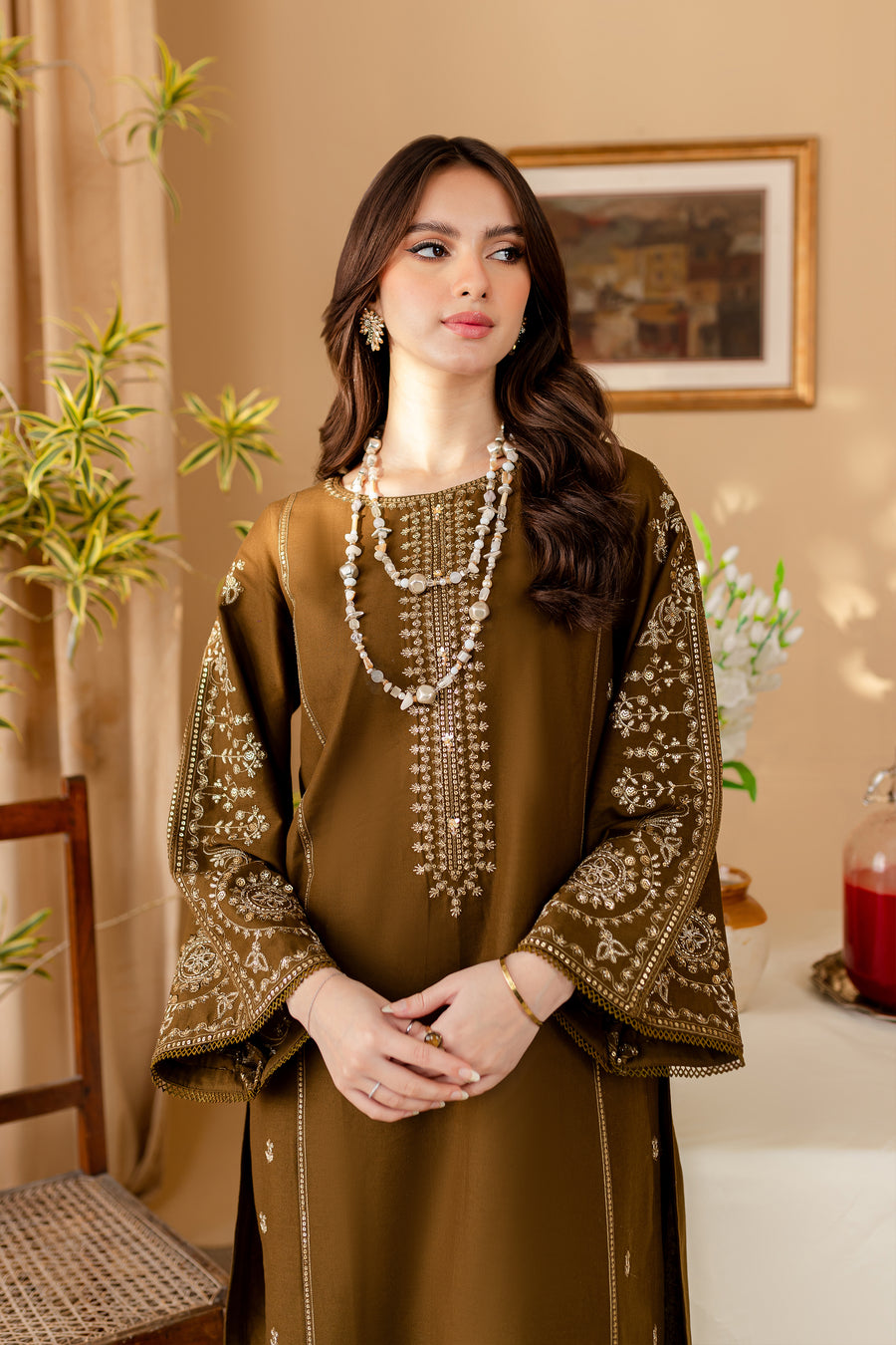2 Piece - Unstitched Fully Embroided Dhanak Fabric BA-68 OCEANS 2 Piece - Unstitched Fully Embroided Dhanak Fabric BA-68 OCEANS
