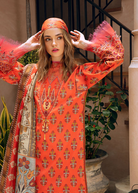 3 Piece Digital Printed Khaddar Fabric With Khaddar Shawl