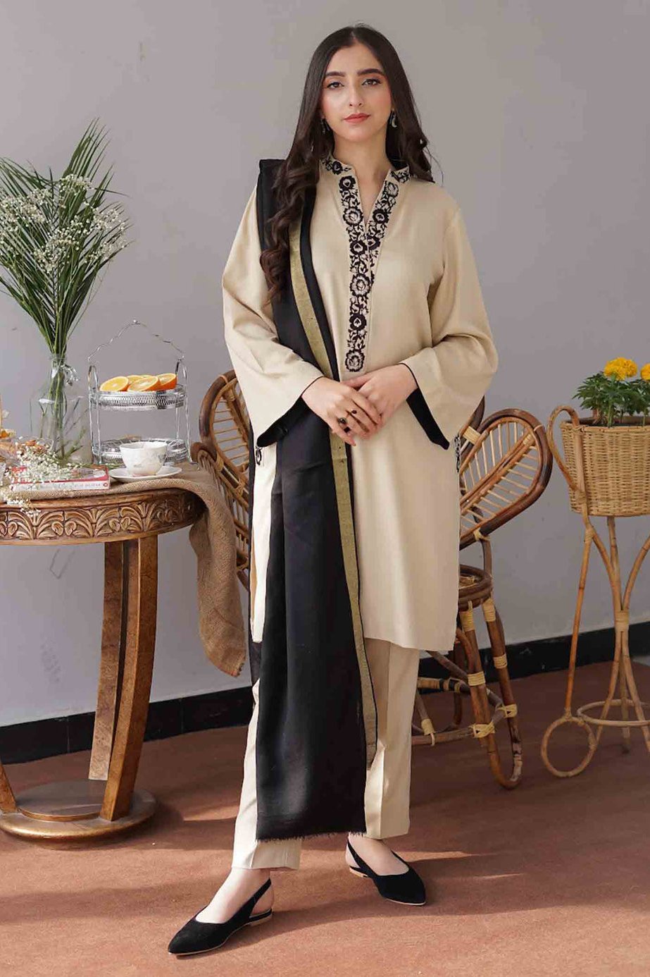 3 Piece - Unstitched Dhanak Fabric