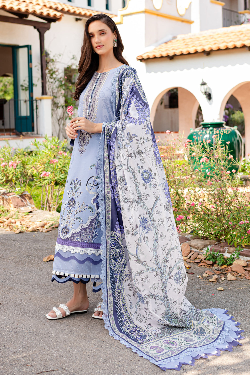 3 Piece - Unstitched Digital Printed Lawn Fabric