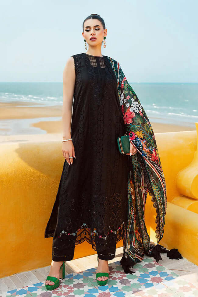 3 Piece - Unstitched Chicken Kari Embroided Lawn Suit