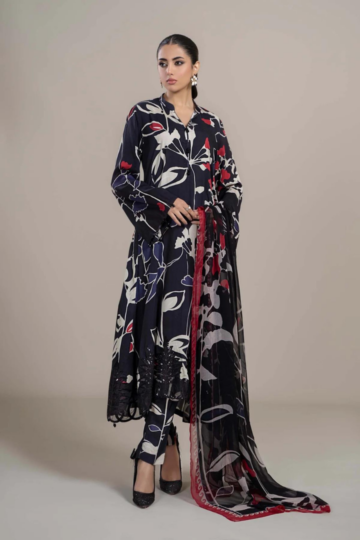 3 Piece - Unstitched Digital Printed Lawn Fabric