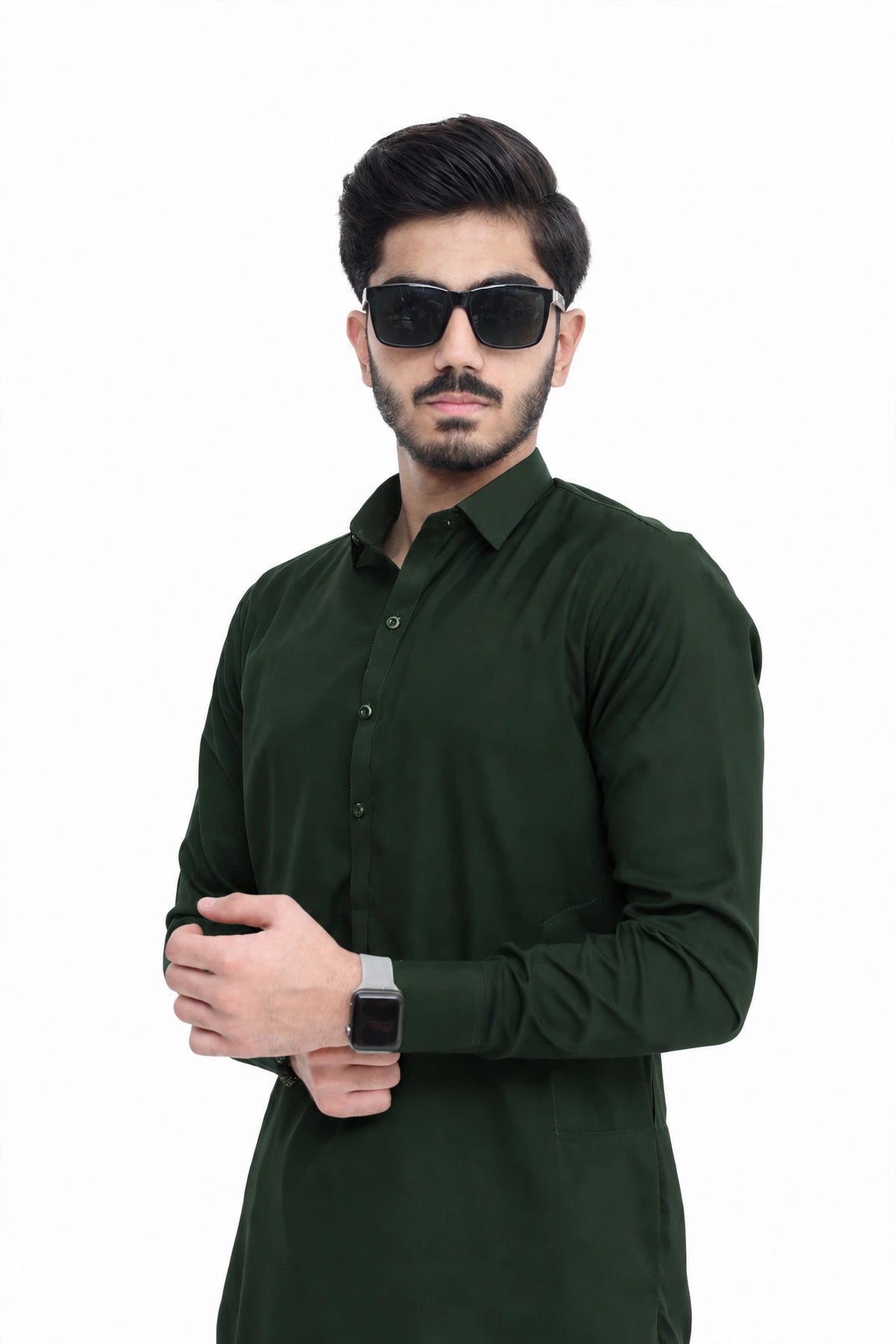 Dark Green Wash n Wear Boski